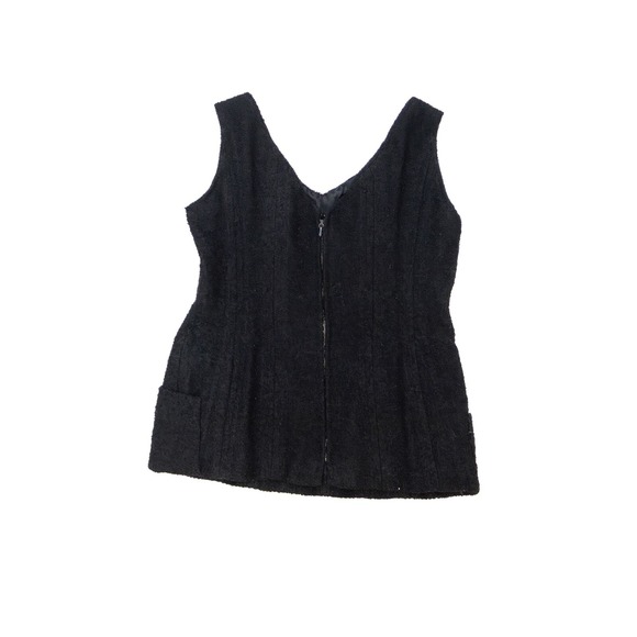 RARE Chanel Vintage‎ S/S 1993 Circa Black Tweed Corset with Gold Clover Buttons - Picture 5 of 10
